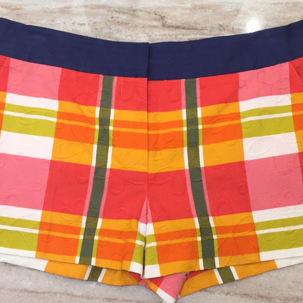 NWT Trina Turk plaid shorts size 10